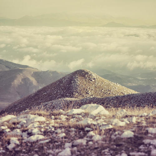 Mountains in the background IV Mural by Salvatore Russolillo