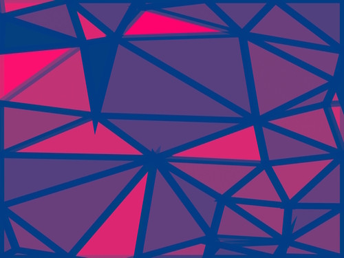 geometric triangle polygon shape abstract background in pink and blue Mural by Timmy333