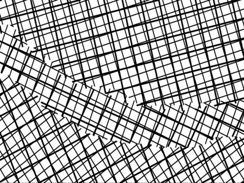 geometric square line pattern abstract background in black and white Mural by Timmy333