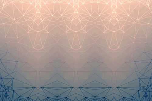 graphic design geometric symmetry line pattern art abstract background in pink blue Mural by Timmy333