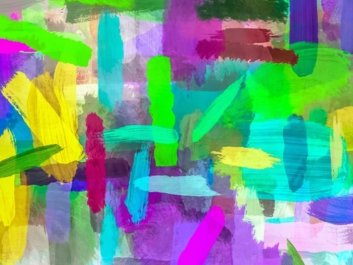 splash brush painting texture abstract background in green blue pink purple Mural by Timmy333
