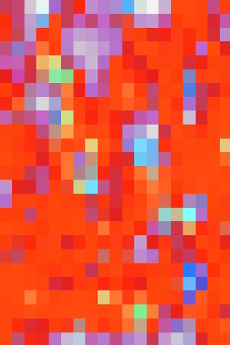 geometric pixel square pattern abstract background in red blue Mural by Timmy333
