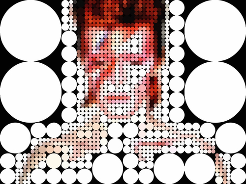 Aladdin Sane Abstract Mural by Louis Loizou