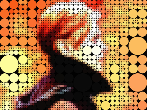 Bowie Low Abstract Mural by Louis Loizou
