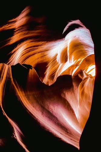 Heart shape sandstone abstract at Antelope Canyon, Arizona, USA Mural by Timmy333