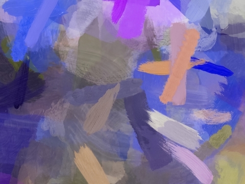 splash brush painting texture abstract background in blue purple pink Mural by Timmy333