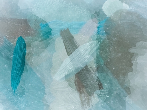 splash brush painting texture abstract background in blue and black Mural by Timmy333