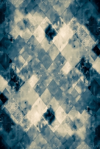 vintage geometric square pixel pattern abstract background in blue Mural by Timmy333