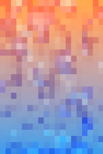 geometric pixel square pattern abstract background in blue orange Mural by Timmy333
