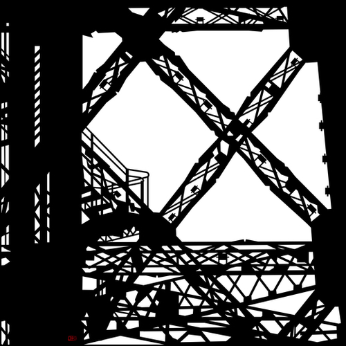 Eiffel tower #3 Mural by Denis Chobelet