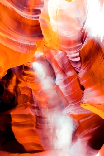 sunlight in the sandstone cave desert at Antelope Canyon, Arizona, USA Mural by Timmy333