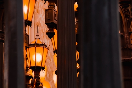 Urban Light at LACMA Los Angeles California USA Mural by Timmy333