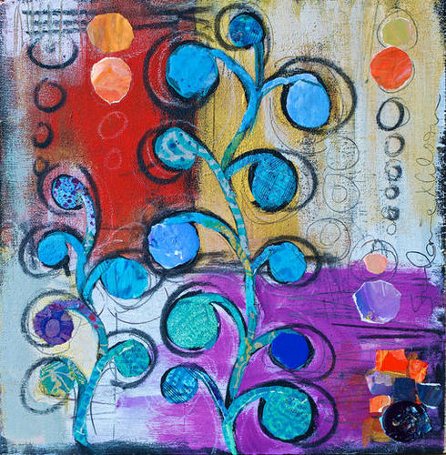 Circle Trees C Mural by Elizabeth St. Hilaire