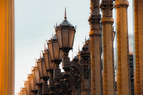 Urban Light at LACMA Los Angeles California USA Mural by Timmy333