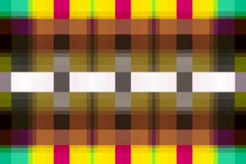 geometric symmetry pixel square pattern abstract background in yellow pink green Mural by Timmy333