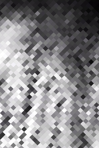 graphic design pixel geometric square pattern abstract background in black and white Mural by Timmy333