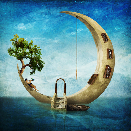Home Sweet Moon Mural by DVerissimo