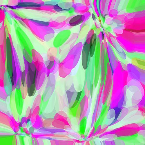pink purple and green circle pattern abstract background Mural by Timmy333