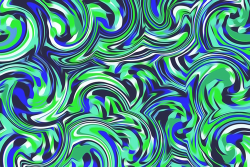 spiral line drawing abstract pattern in blue and green Mural by Timmy333