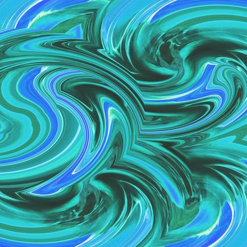 green and blue curly painting abstract background Mural by Timmy333