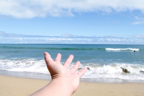 beach with blue sky Mural by Timmy333