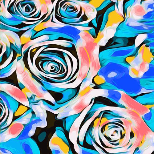 blue pink white and yellow roses texture background Mural by Timmy333