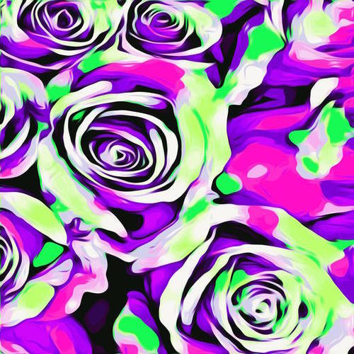 pink purple and green roses texture abstract background Mural by Timmy333