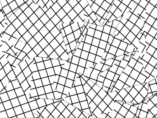 geometric square shape line pattern abstract background in black and white Mural by Timmy333