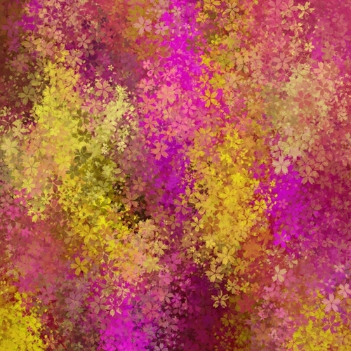 flower pattern abstract background in pink and yellow Mural by Timmy333
