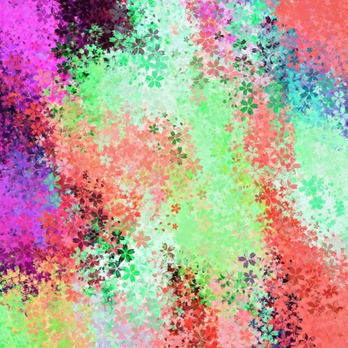 flower pattern abstract background in green pink purple blue Mural by Timmy333
