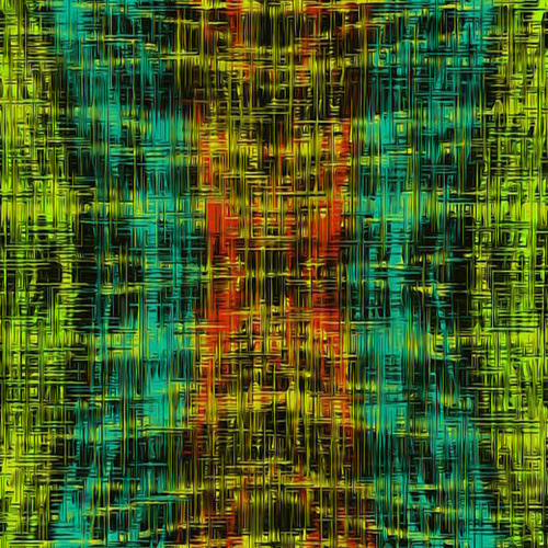 orange blue yellow and green line pattern abstract background Mural by Timmy333