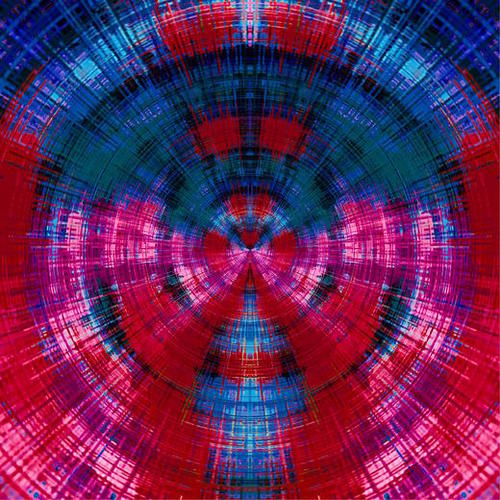 red pink purple and blue circle plaid pattern abstract background Mural by Timmy333