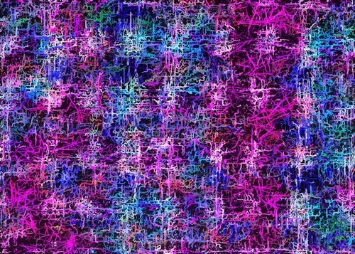 psychedelic abstract art pattern texture background in pink blue black Mural by Timmy333