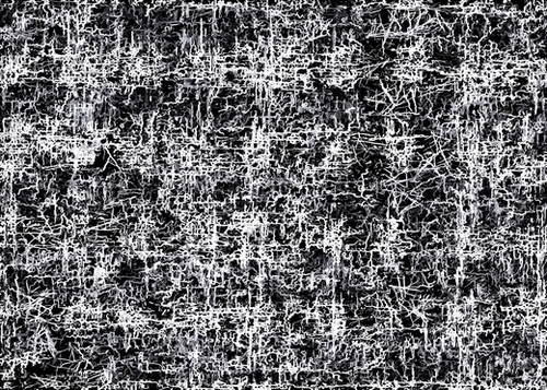 psychedelic abstract art texture background in black and white Mural by Timmy333