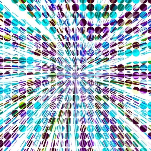 blue and purple circle pattern abstract background Mural by Timmy333