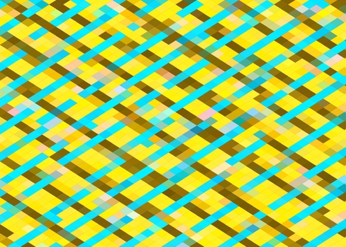 geometric pixel square pattern abstract background in yellow blue brown Mural by Timmy333