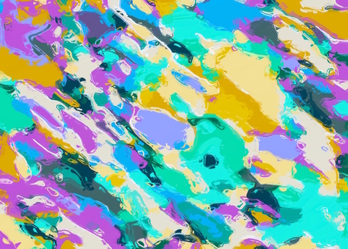 camouflage pattern painting abstract background in green blue purple yellow Mural by Timmy333