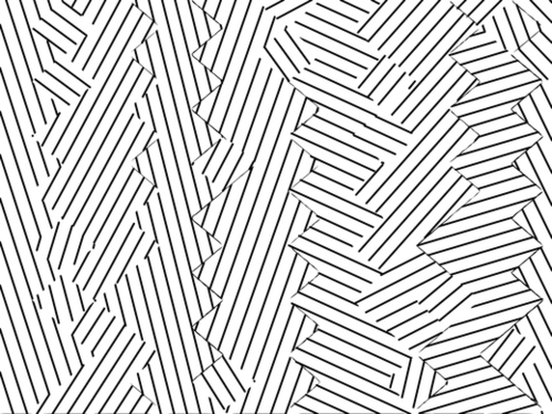 geometric line abstract pattern background in black and white Mural by Timmy333