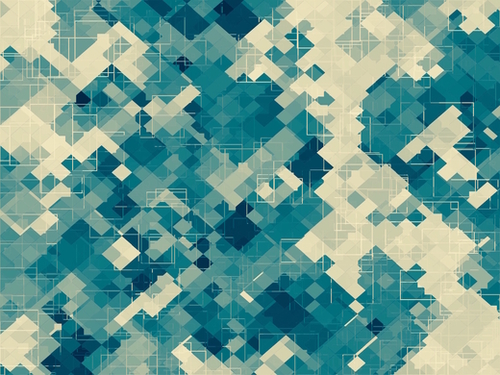 blue geometric square pixel pattern abstract background Mural by Timmy333