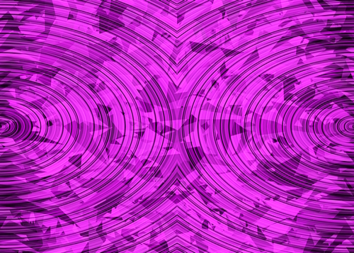psychedelic geometric circle pattern abstract background in pink Mural by Timmy333