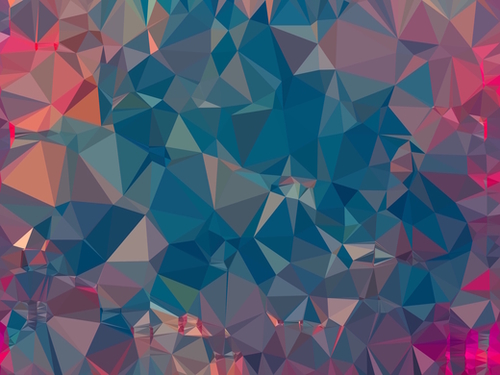 geometric triangle pattern abstract in blue and pink Mural by Timmy333