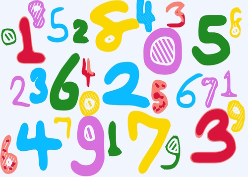 colorful number abstract background Mural by Timmy333