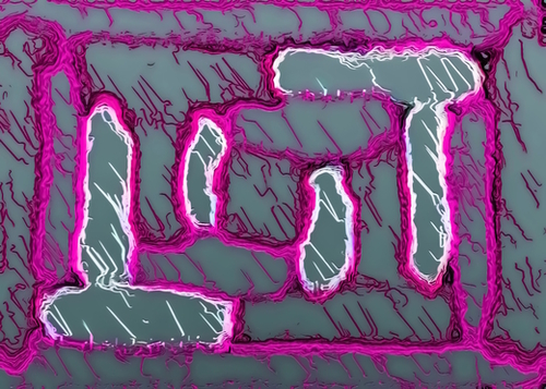vintage psychedelic painting texture abstract background in pink and grey Mural by Timmy333