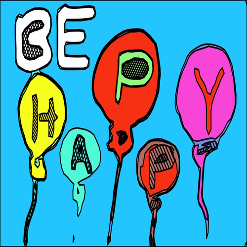 be happy with colorful balloon Mural by Timmy333