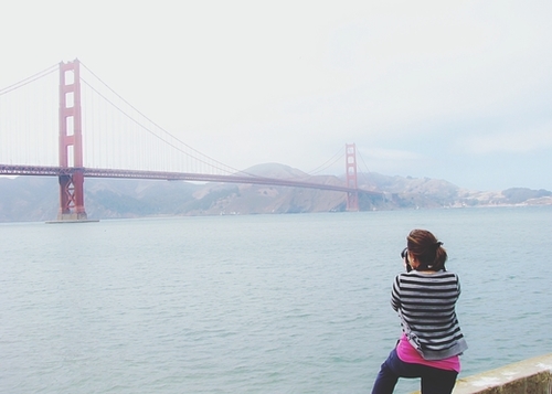 taking picture at Golden Gate bridge, San Francisco, USA Mural by Timmy333