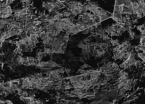 psychedelic painting texture abstract background in black and white Mural by Timmy333