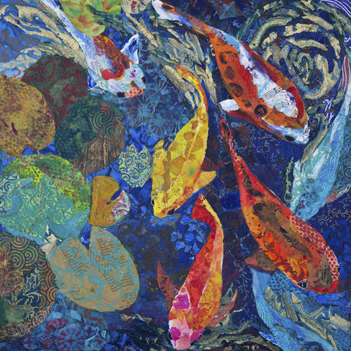 Koi Pond II Mural by Elizabeth St. Hilaire