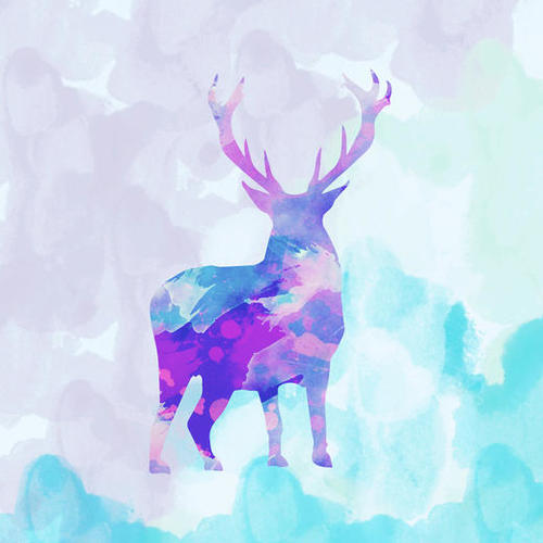Abstract Deer X Mural by Amir Faysal
