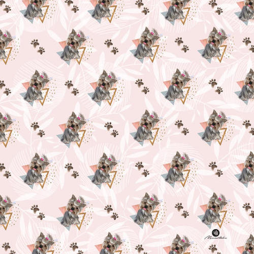 Pattern dog & triangles Mural by mmartabc