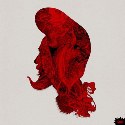 RED DRAGON Mural by sagi.art